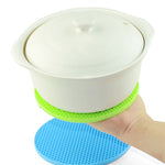 Tappetino rotondo antiscivolo in silicone 18x18x0,8 cm