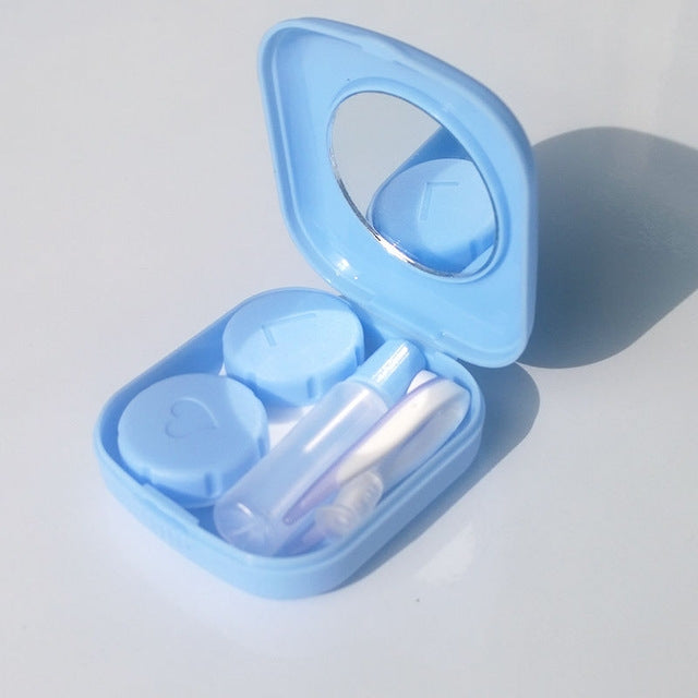Custodia mini per lenti a contatto con specchio 5 pezzi