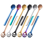Cucchiaio da dessert artiglio di gatto in acciaio inox 15 cm