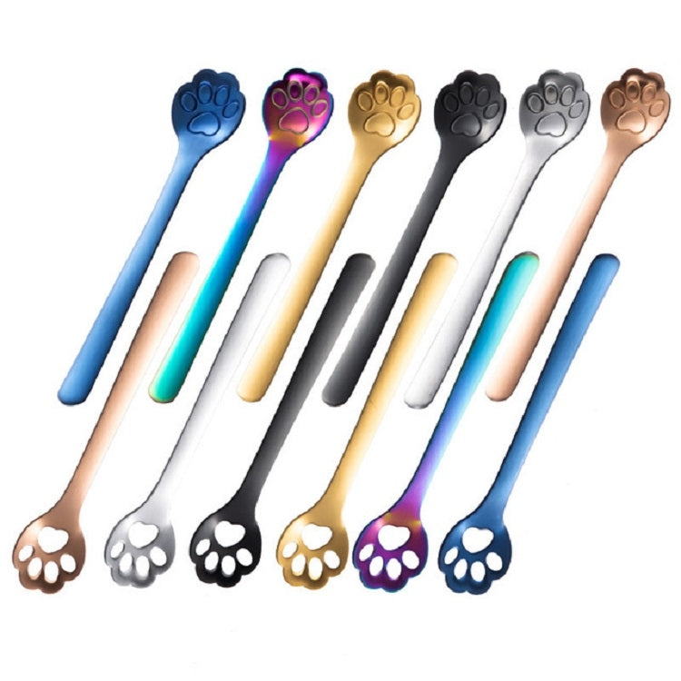 Cucchiaio da dessert artiglio di gatto in acciaio inox 15 cm