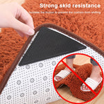 4 pezzi moquette antiscivolo adesiva per tappetino bagno