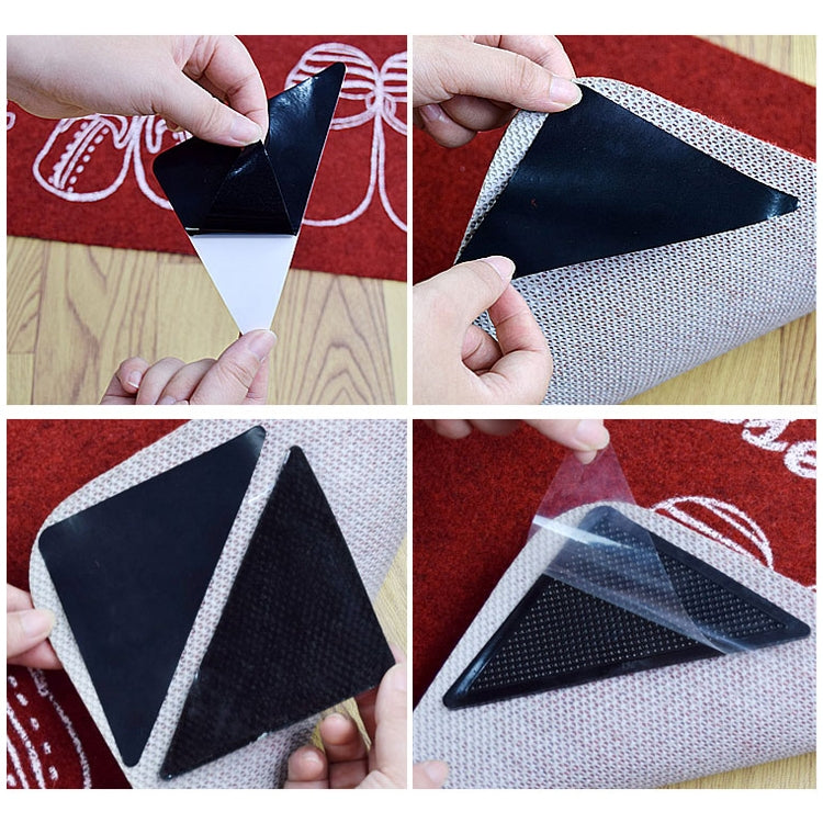 4 pezzi moquette antiscivolo adesiva per tappetino bagno
