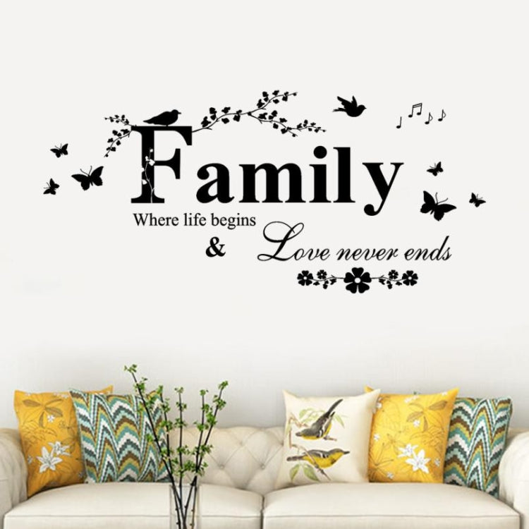 Adesivo murale decorativo famiglia inglese 23x5 cm