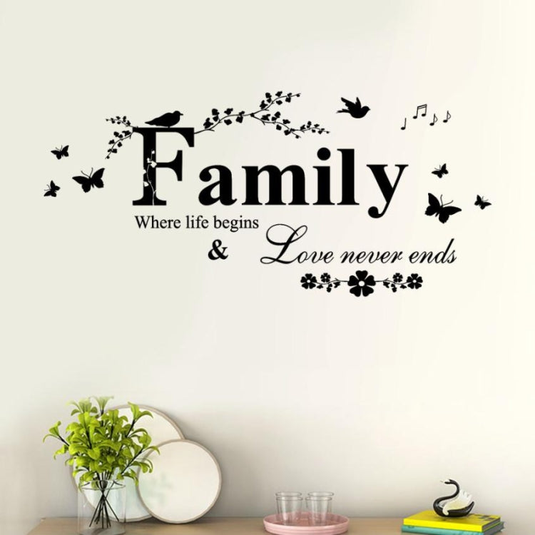 Adesivo murale decorativo famiglia inglese 23x5 cm