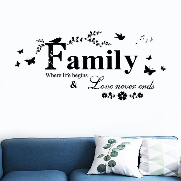 Adesivo murale decorativo famiglia inglese 23x5 cm