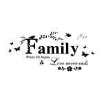Adesivo murale decorativo famiglia inglese 23x5 cm