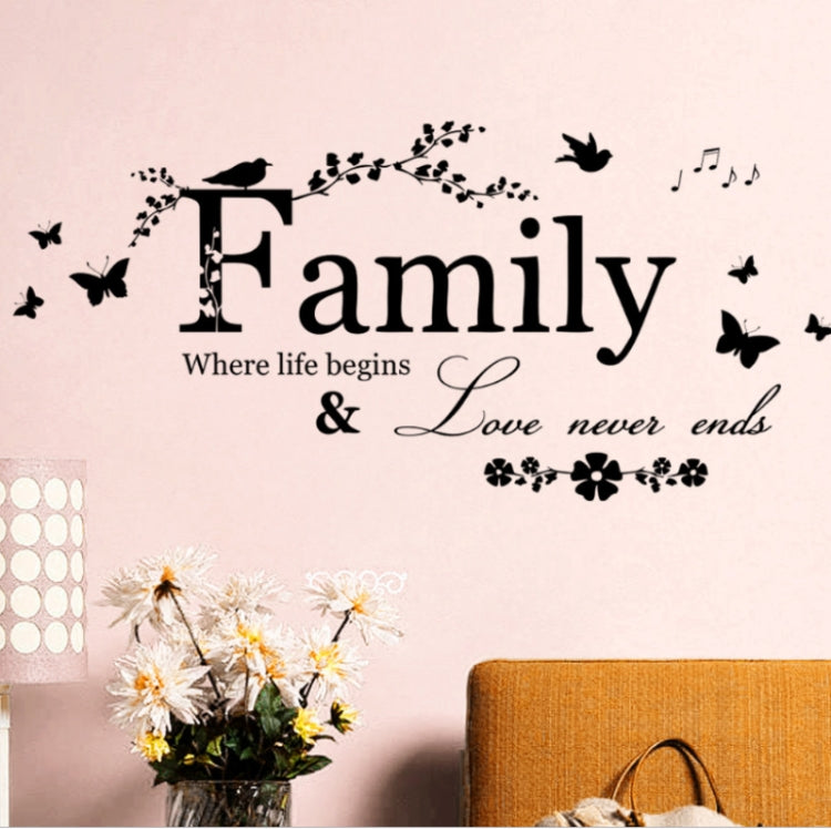 Adesivo murale decorativo famiglia inglese 23x5 cm