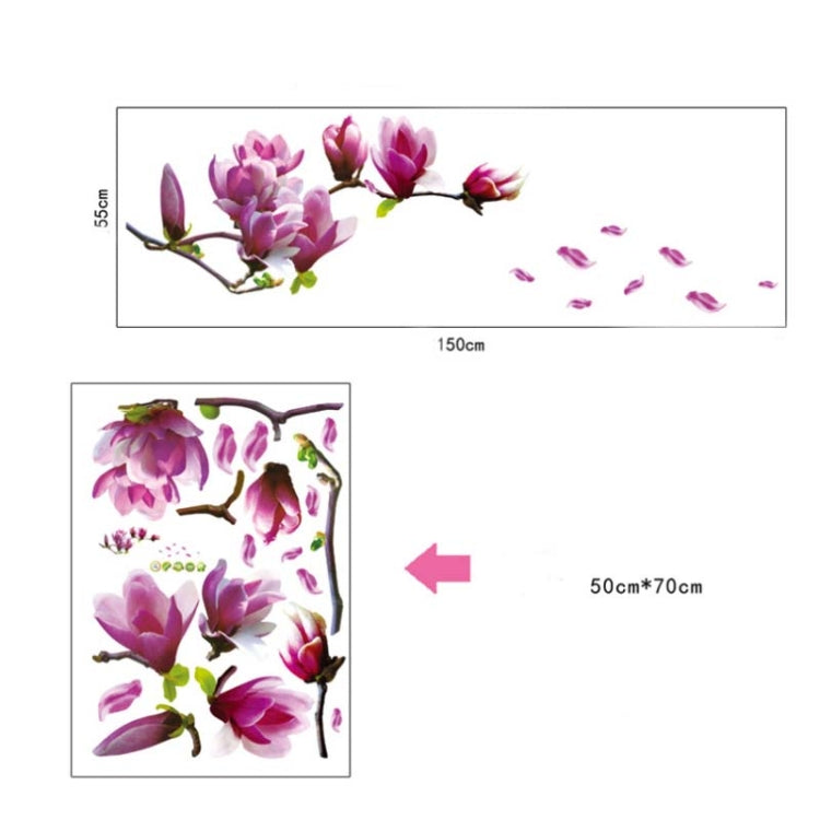 Decalcomanie in PVC Magnolia 150x55 cm rimovibili