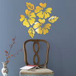 Set 2 adesivi da parete 3D motivo floreale 27x30 cm
