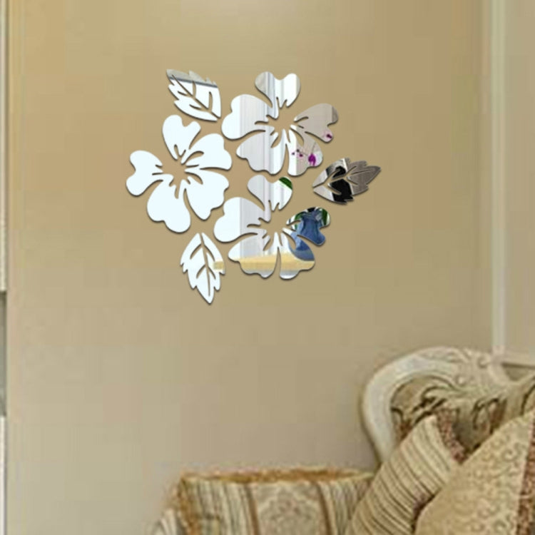 Set 2 adesivi da parete 3D motivo floreale 27x30 cm