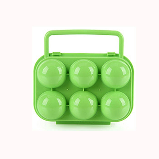 Custodia plastica per 6 uova con manico portatile