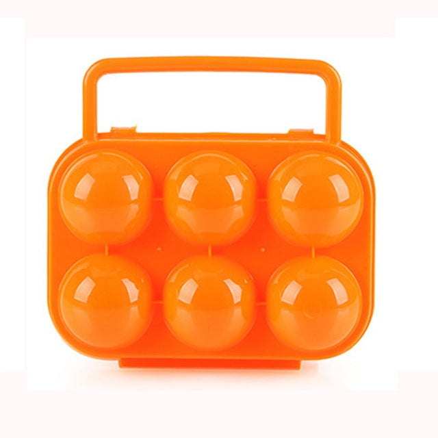 Custodia plastica per 6 uova con manico portatile