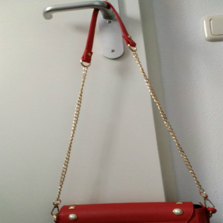 Borsa a tracolla donna in pelle PU con catena 20x5x3 cm