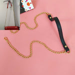 Borsa a tracolla donna in pelle PU con catena 20x5x3 cm