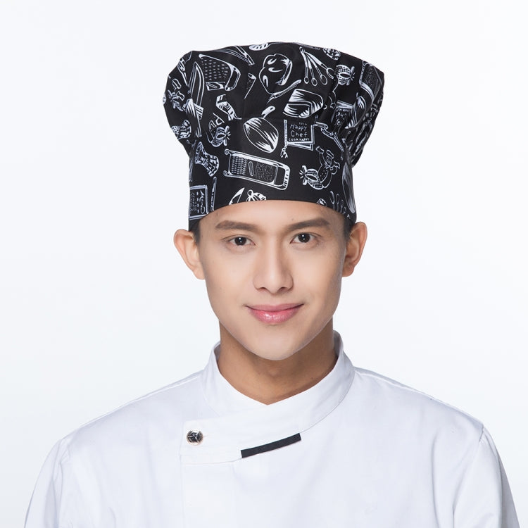 Cappello da chef unisex con stampa anti-fouling, taglia unica