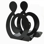 Set 2 fermalibri in metallo con cornice nero e rosso