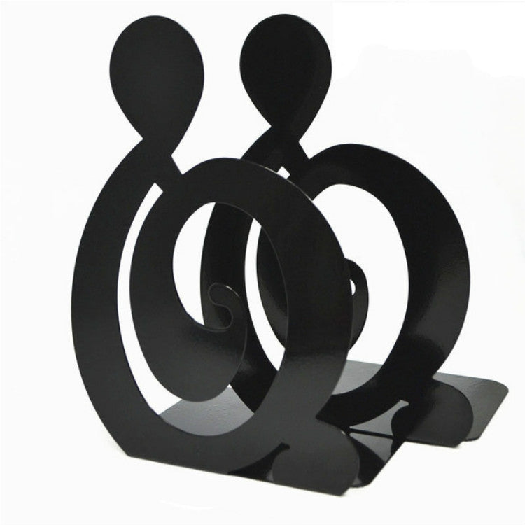 Set 2 fermalibri in metallo con cornice nero e rosso