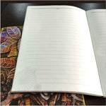 Taccuino vintage con gufo intagliato in pelle 22x15 cm