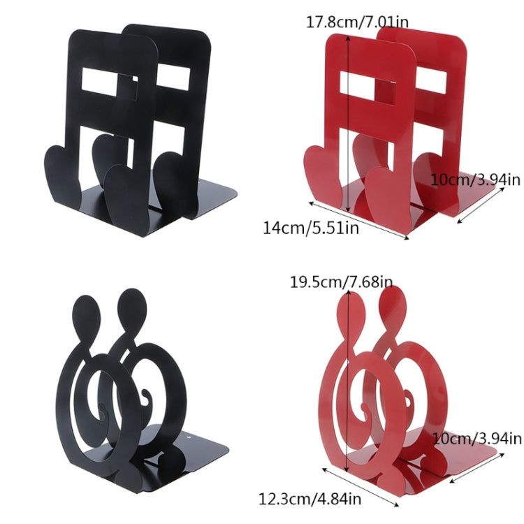Set 2 fermalibri in metallo per libri note musicali