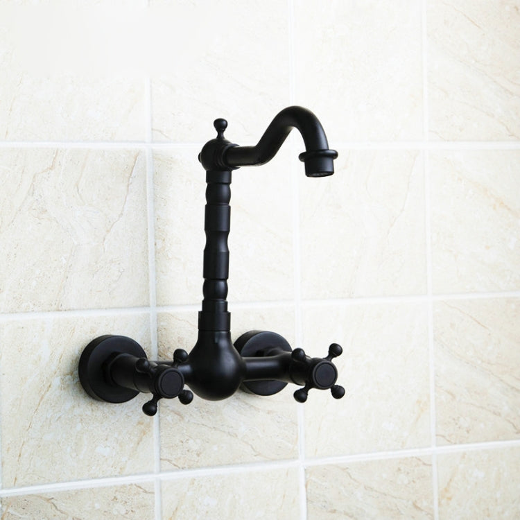 Rubinetto a parete antico in bronzo per bagno 15cm
