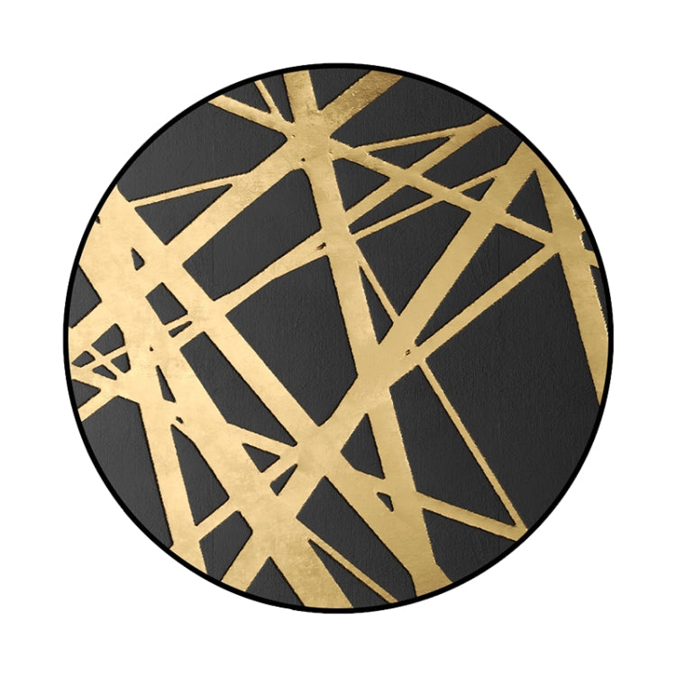 Tappeto rotondo 3D stile nordico Black Golden 40-140cm