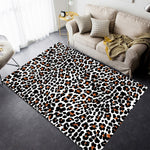 Tappetino da salotto con stampa leopardata 40x60 cm