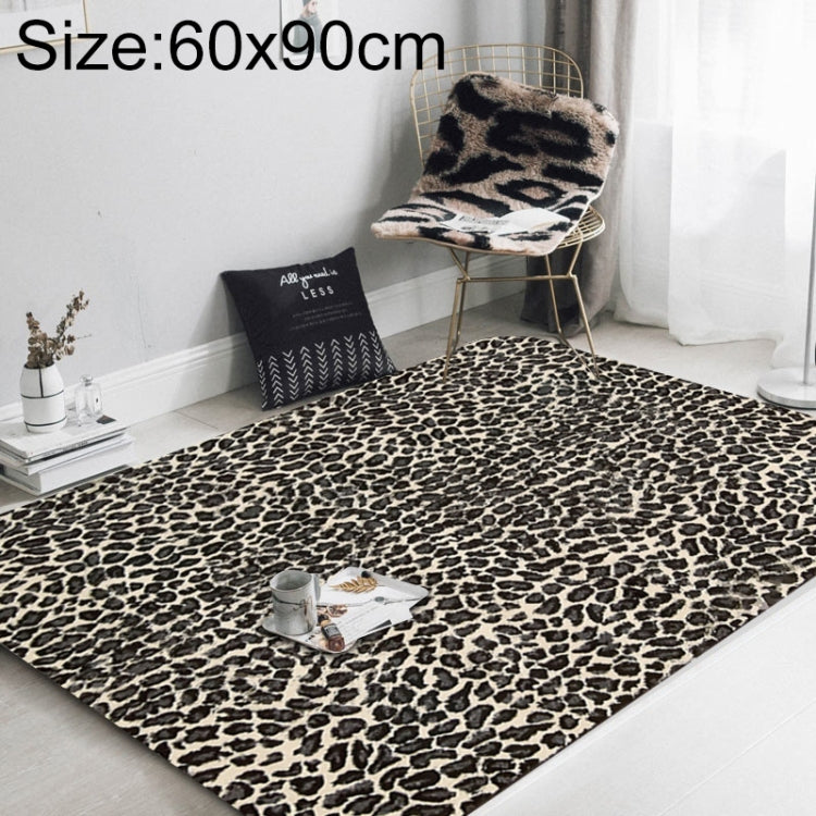 Tappetino da salotto con stampa leopardata 40x60 cm