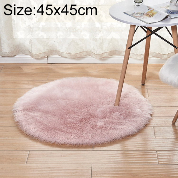 Tappeto rotondo in peluche finta lana 35-180 cm