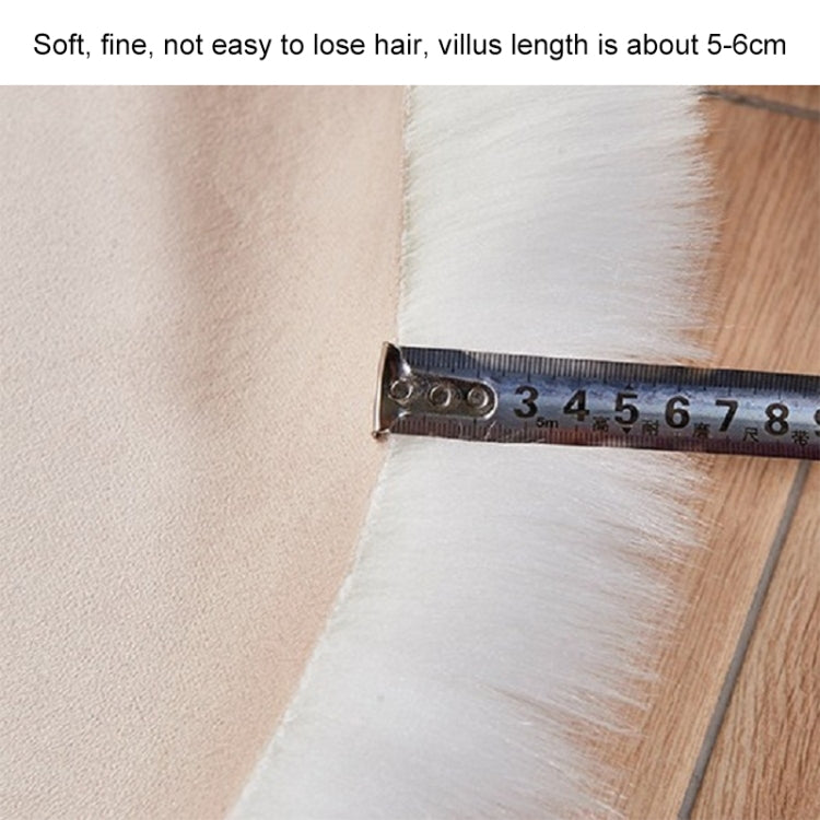 Tappeto rotondo in peluche finta lana 35-180 cm