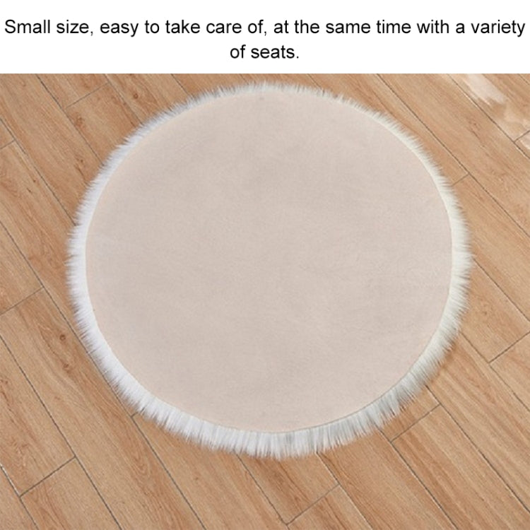 Tappeto rotondo in peluche finta lana 35-180 cm