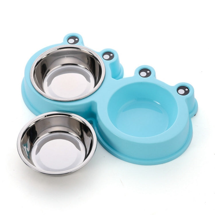 Ciotola doppia in acciaio inox per cani e gatti 27,5x4 cm