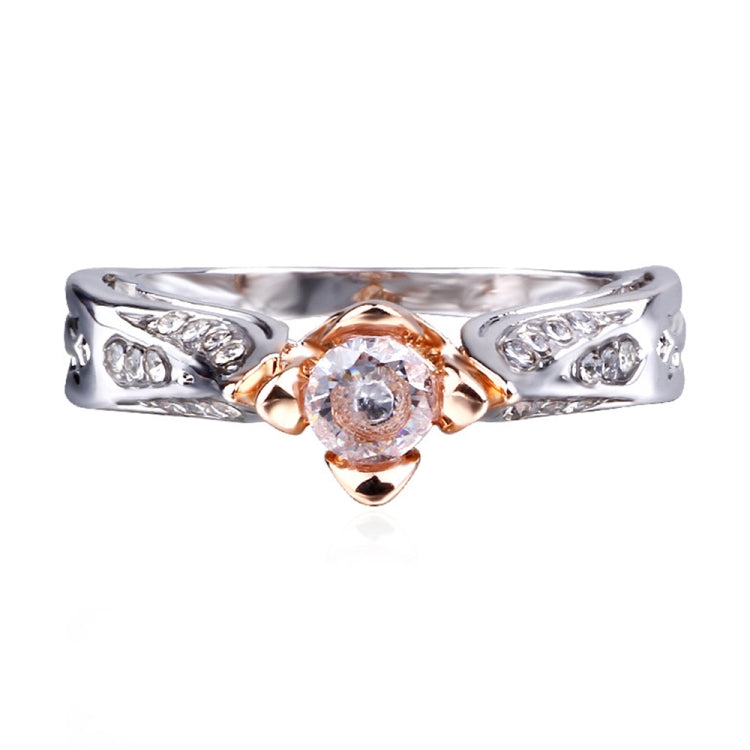 Anello donna fiore di rosa con diamante taglie 5-10
