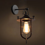 Lampada da parete vintage in ferro con attacco E27 - immagine 2