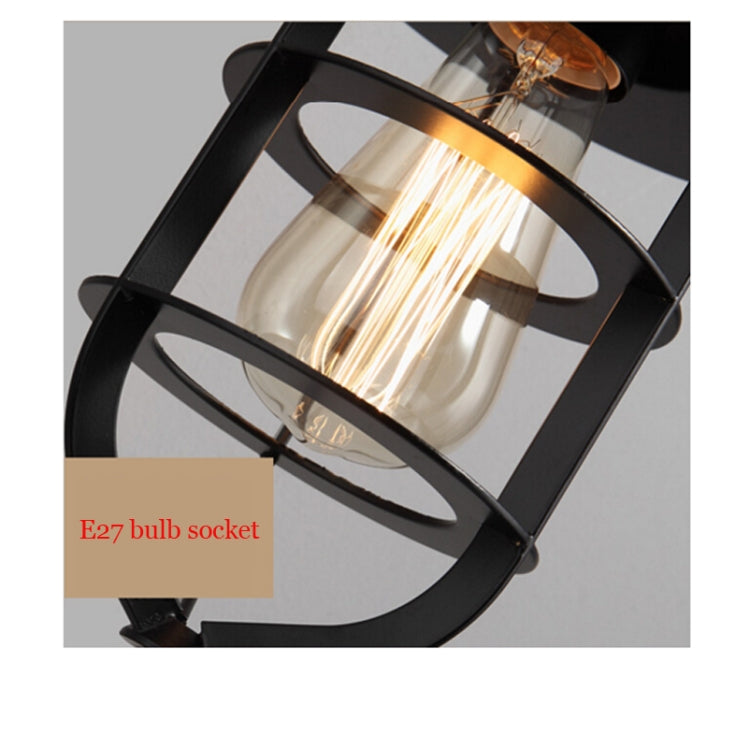 Lampada da parete vintage in ferro con attacco E27 - immagine 3