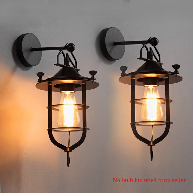 Lampada da parete vintage in ferro con attacco E27 - immagine 4