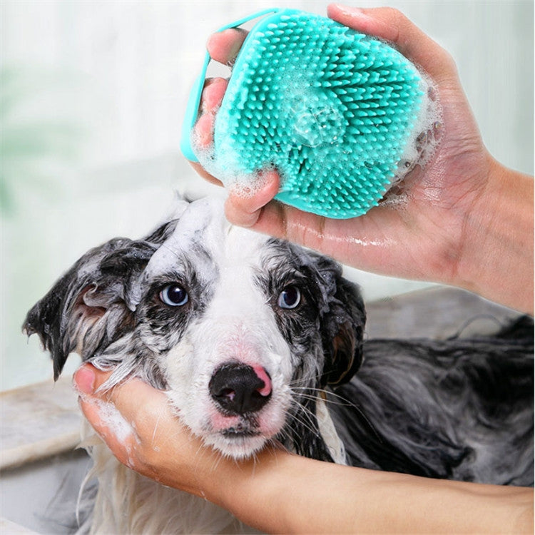 Guanti da bagno in silicone per cani 15x12 cm