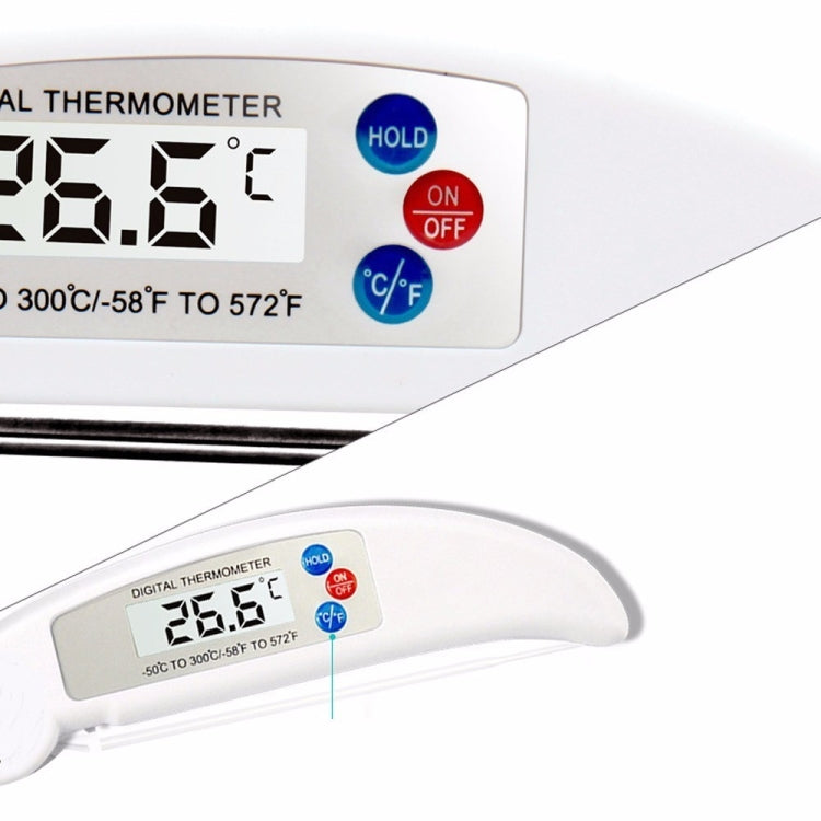 Termometro digitale pieghevole per carne e barbecue
