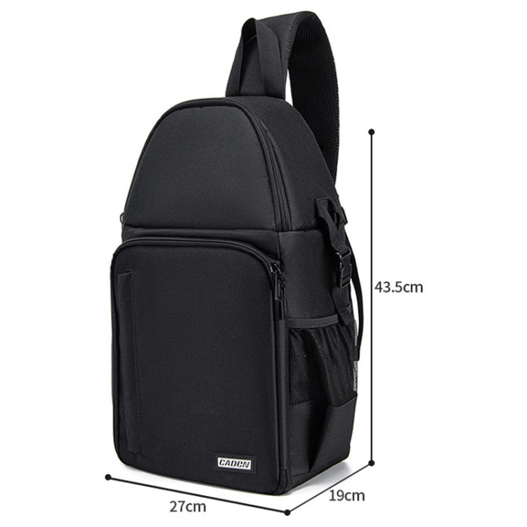 Zaino fotografico CADeN D15 Messenger a spalla singola multifunzione con copertina aperta Zaino per fotocamera reflex per il tempo libero all'aperto, D15