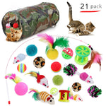 Set giocattoli per gatti con topi di peluche e bastoncini