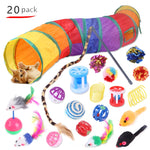 Set giocattoli per gatti con topi di peluche e bastoncini