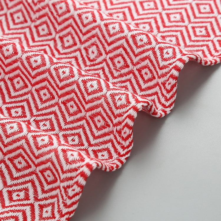 Asciugamano da bagno in cotone a righe con nappe