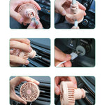 Ventilatore USB per auto con lampada LED mini