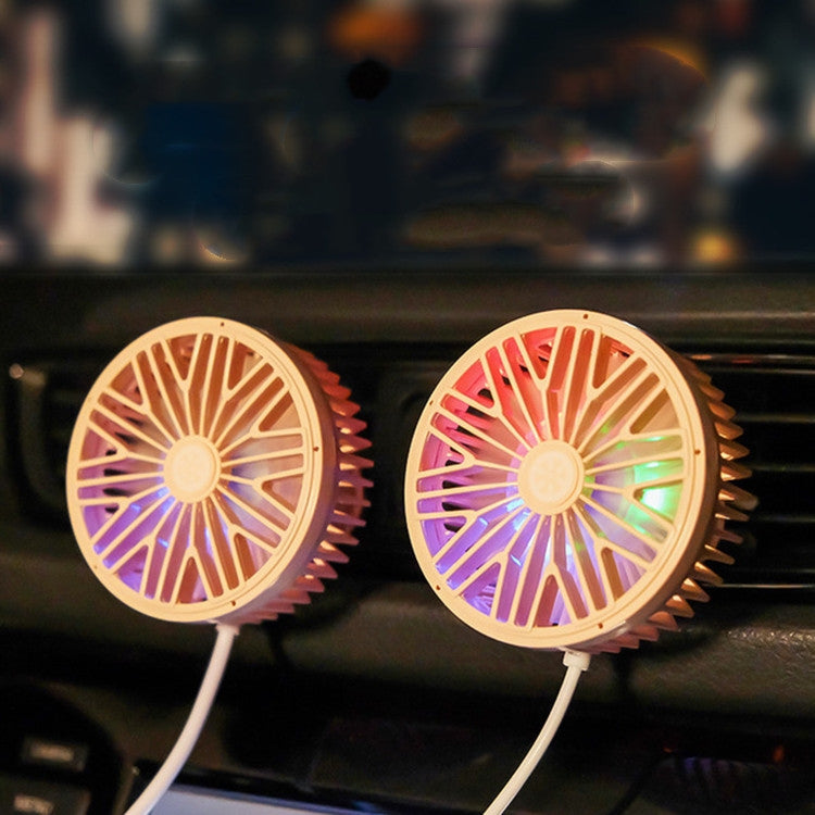 Ventilatore USB per auto con lampada LED mini