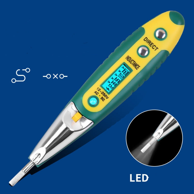 Penna tester digitale tensione 12-250V CA CC con luce LED