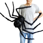 Set 2 ragni di peluche neri per Halloween 60cm