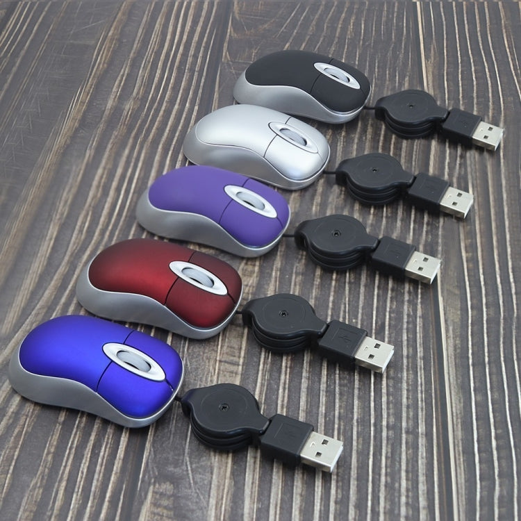 Mini mouse USB retrattile ottico 1600 DPI per computer
