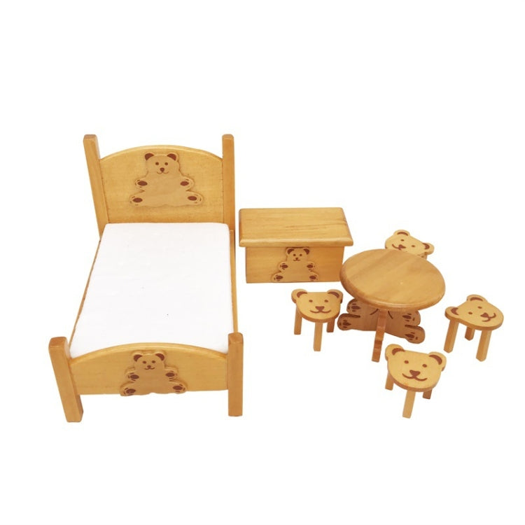 Set da letto per orsetto miniatura casa bambole 1:12