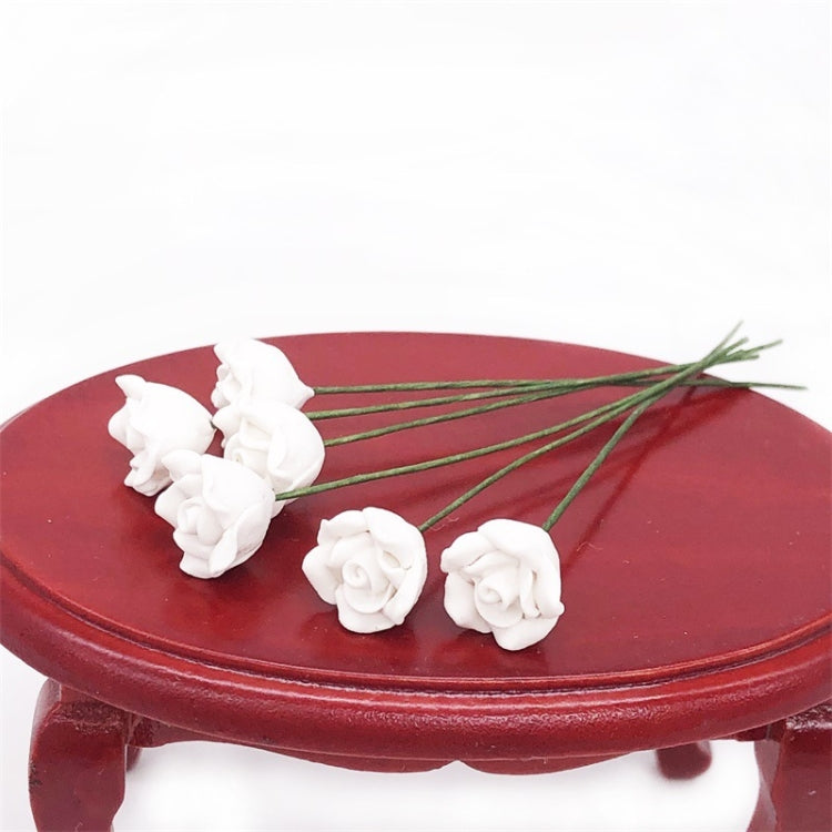 10 Rose decorative in resina per casa delle bambole 1:12