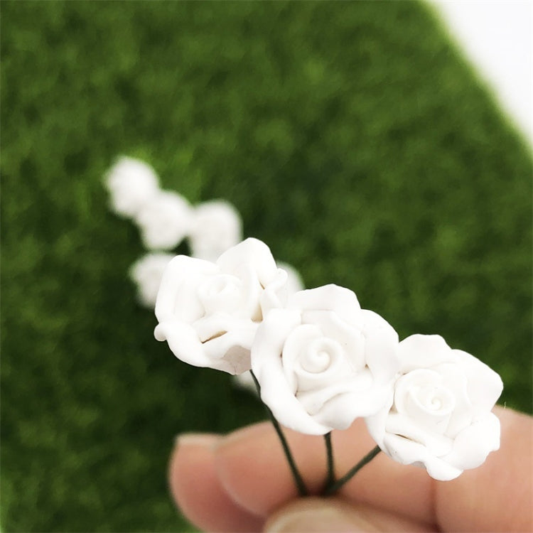 10 Rose decorative in resina per casa delle bambole 1:12