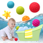 Set 6 giocattoli bagno bambini in gomma morbida